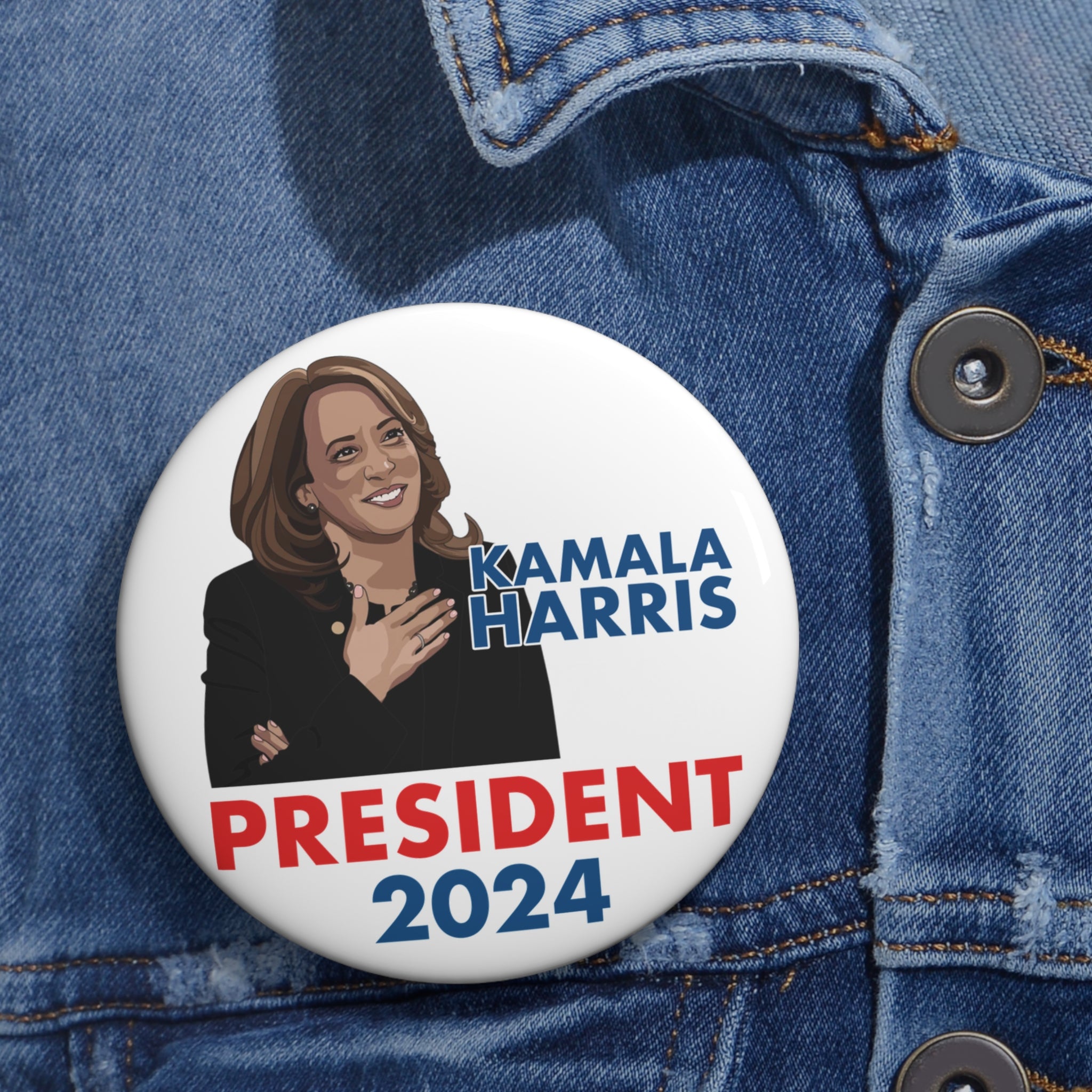 Kamala Harris Pin Button