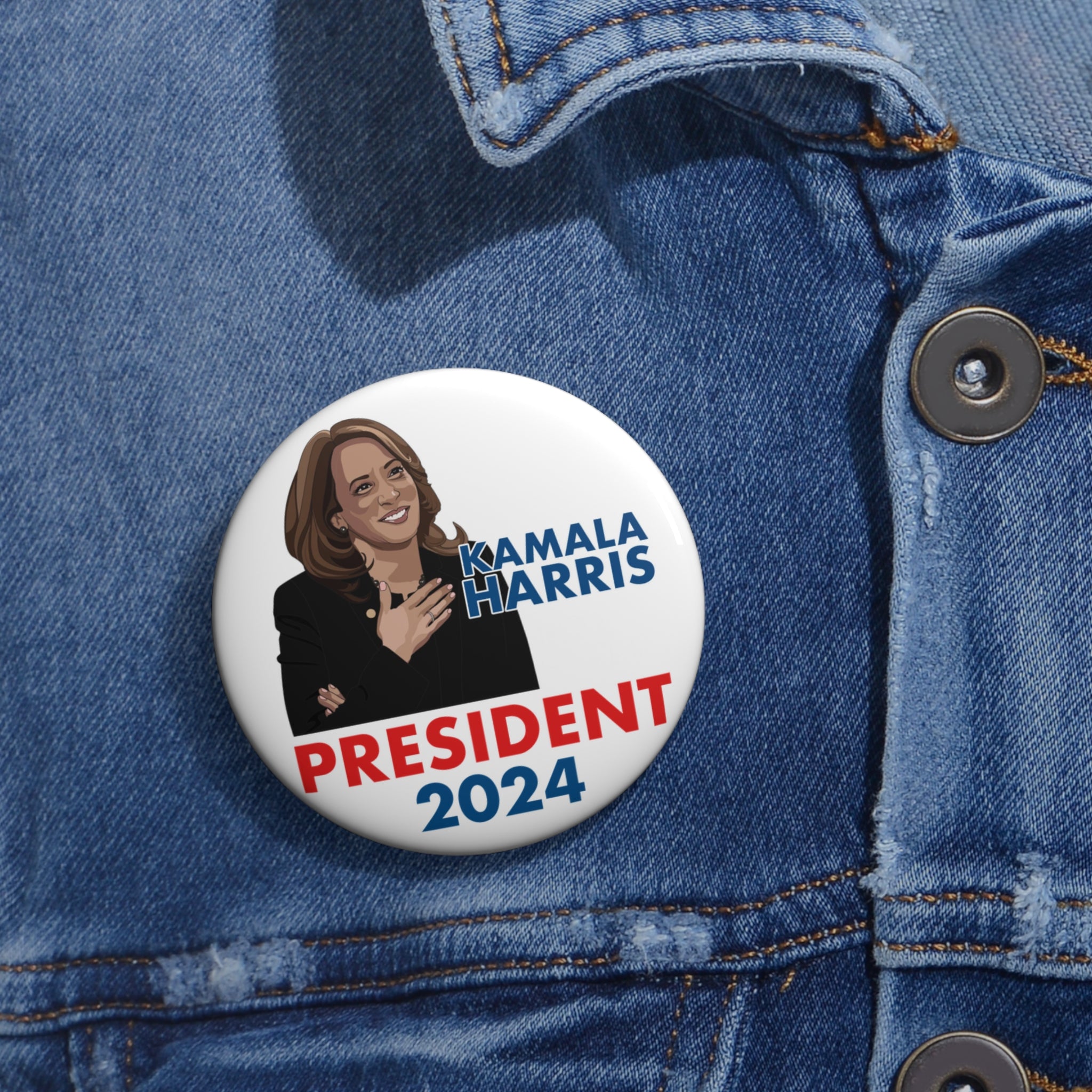 Kamala Harris Pin Button